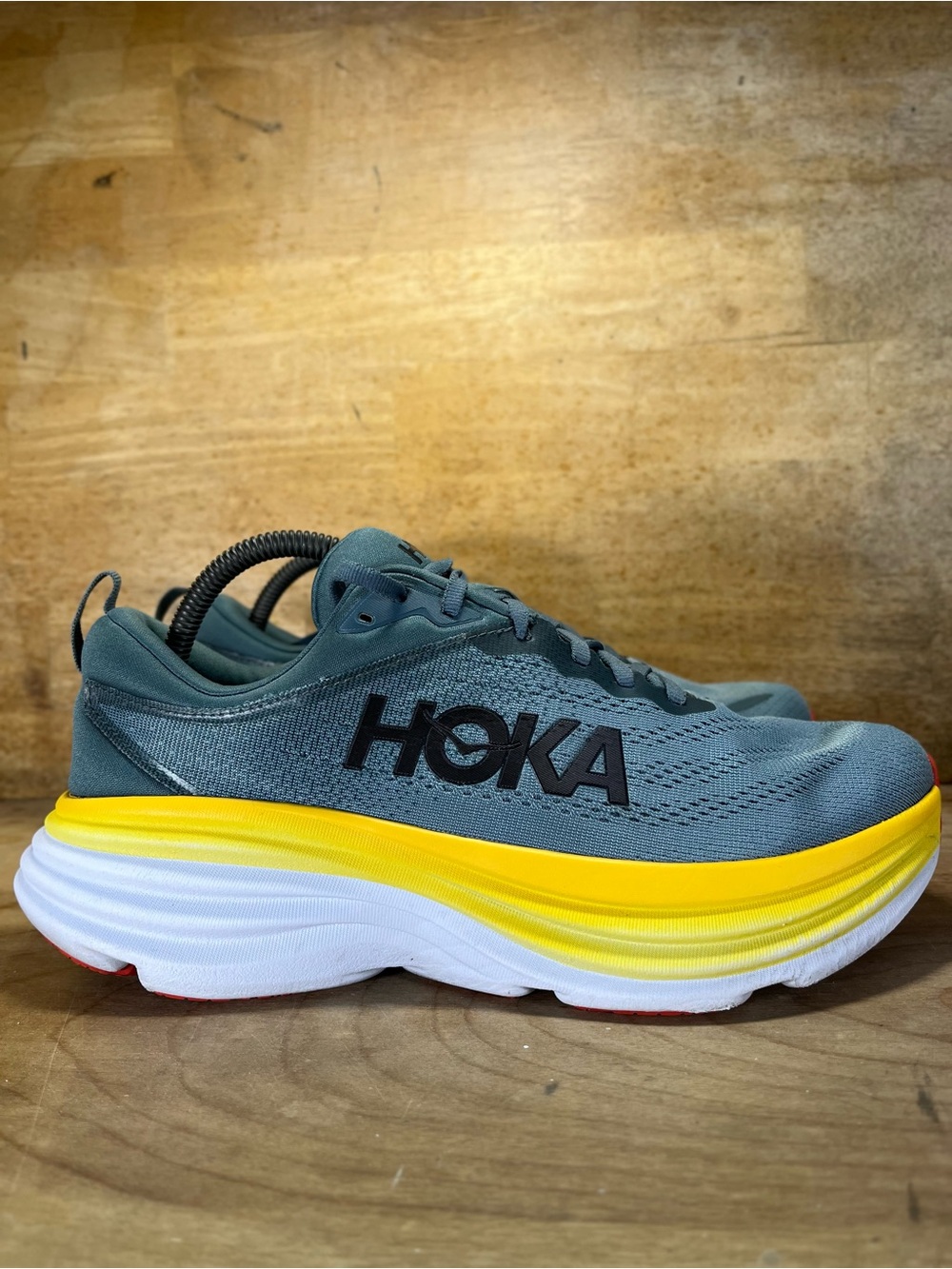 Hoka One One Bondi 8 Mens Size 9 Wide Running Shoes Sneakers Goblin Blue